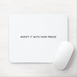 Mousepad Mouse Cristão com Etiqueta de Hash da Mídia Social