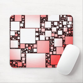 Mousepad Mouse dançarino quadrado vermelho e branco