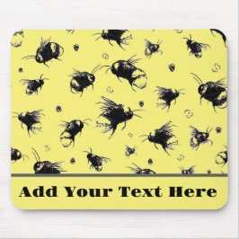 Mousepad Mouse de Abelha de Mel Personalizado - Presente Ún