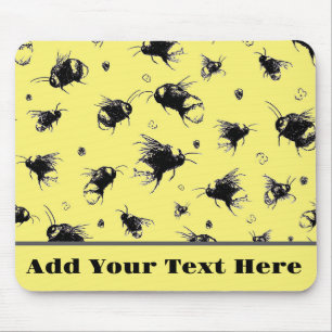 Mousepad Mouse de Abelha de Mel Personalizado - Presente Ún