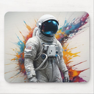 Mousepad Mouse de abertura de cor do astronauta