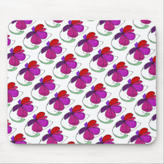 Mousepad Mouse de Design Abstrato de Dança de Flor