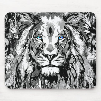 Mousepad Mouse De Leão De cinza - Desenho Do Retrato Da Cab