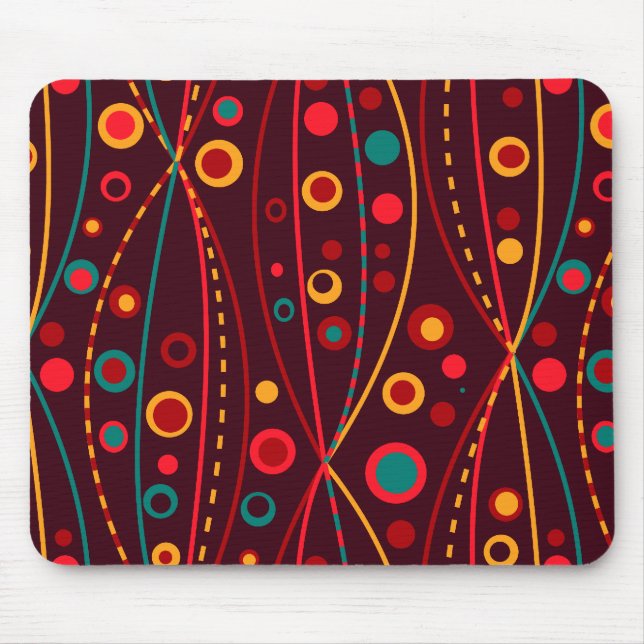 Mousepad Mouse de Partículas Vermelhas (Frente)
