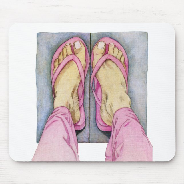 Mousepad Mouse de Pés Rosa (Frente)
