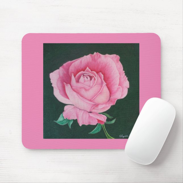 Mousepad Mouse de Petais Rosa (Com mouse)
