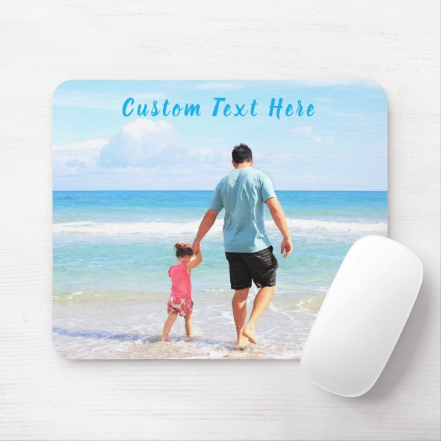 Mousepad Mouse de Texto Fotográfico Personalizado Carregue  (Com mouse)