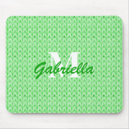 Mousepad Mouse de Textura Verde com Mouse com Monograma