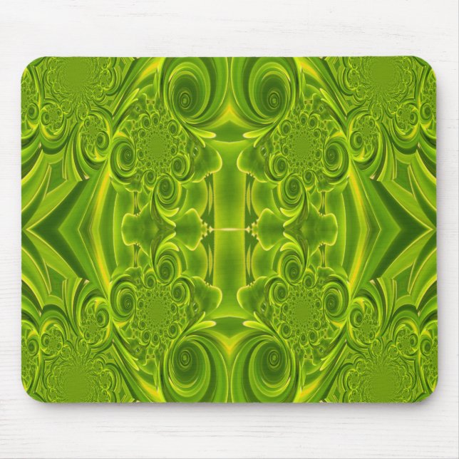 Mousepad Mouse de Textura Vibrante Verde (Frente)