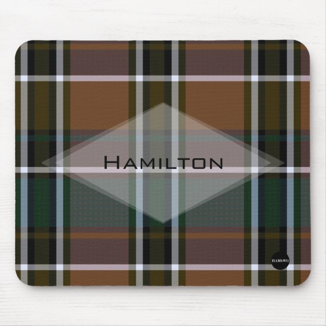 Mousepad Mouse de xadrez com seu nome HAMbyWG (Frente)