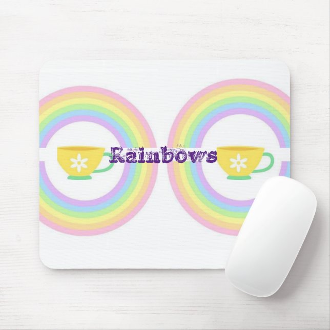 Mousepad Mouse do Rainbow Teacup Pad! (Com mouse)