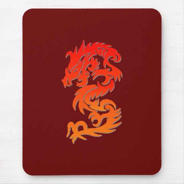 Mousepad Mouse Fantasia de Dragão Chinês (Frente)