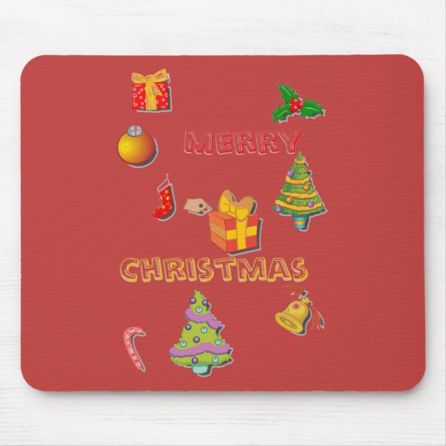 Mousepad Mouse Feliz de Natal (Frente)