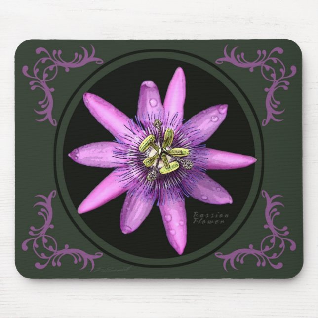 Mousepad Mouse Flor de Paixão (Frente)