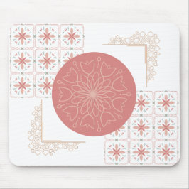 Mousepad Mouse Floral Elegante Mandala - Tons Rosa Suaves