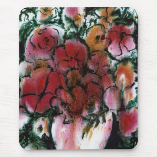 Mousepad Mouse Floral "Rosa Vase" (Frente)