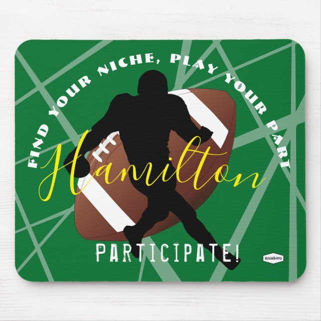 Mousepad Mouse FOOTBALL Pad Roxo HAMbyWG (Frente)