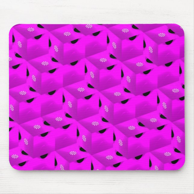 Mousepad Mouse Fractal Rosa De Gelo (Frente)