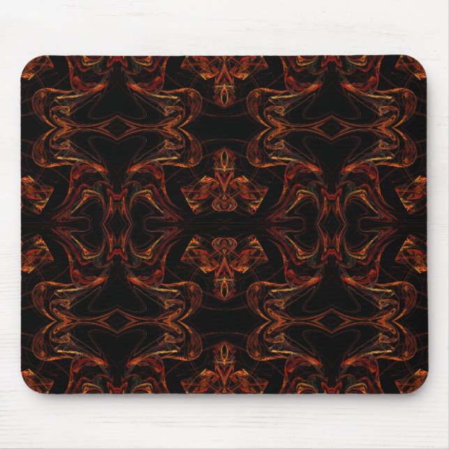 Mousepad Mouse Fratural Laranja e Preto (Frente)