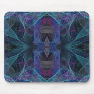 Mousepad Mouse Fratural Verde, Azul e Preto