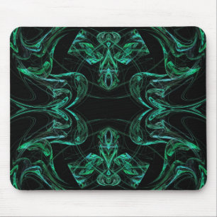 Mousepad Mouse Fratural Verde e Preto