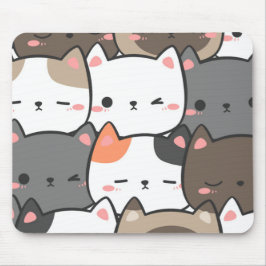 Mousepad Mouse Gato Kawaii - Decoração de Mesa