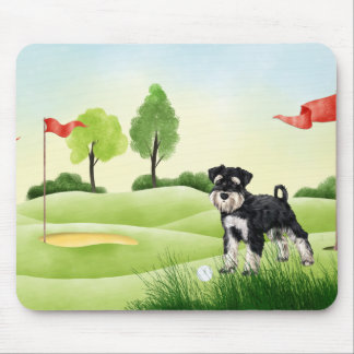 Mousepad Mouse Golf Pad com Schnauzer