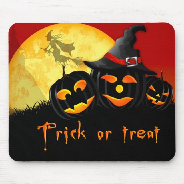 Mousepad Mouse Halloween Pd/Trick ou Tratar (Frente)