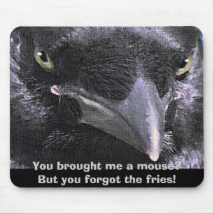 Mousepad Mouse "HUNGRY RAVEN"