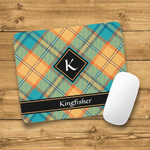 Mousepad Mouse Kingfisher Tartan