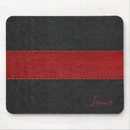Mousepad Mouse Masculino Vermelho e Preto Monograma