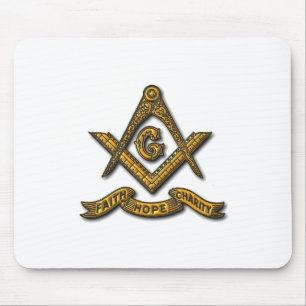 Mousepad Mouse Masonic Faith Hope e Charity