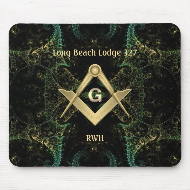 Mousepad Mouse Monograma de abstrato Masonic (Frente)