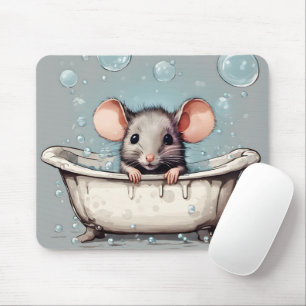 Mousepad Mouse Na Banheira De Bolha