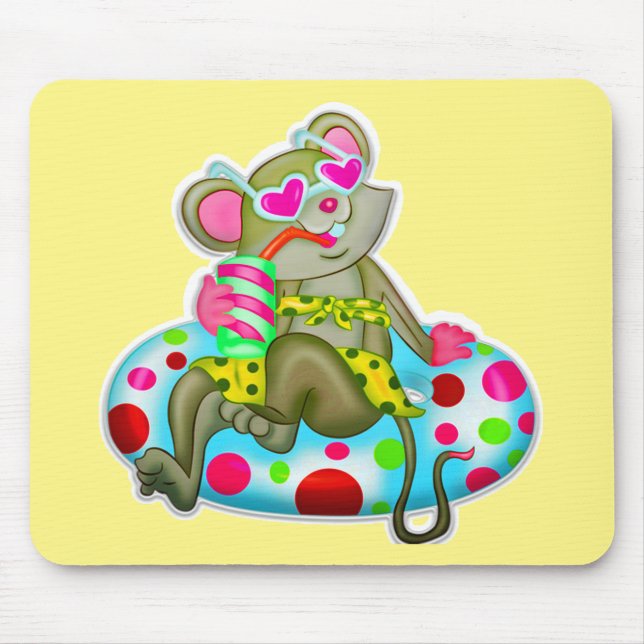MOUSEPAD MOUSE NA PRAIA DO MOUSE DO COMPUTADOR (Frente)