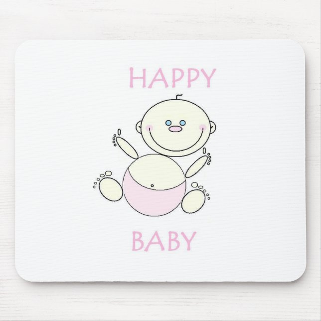 Mousepad Mouse Pad, Feliz Bebê (Frente)