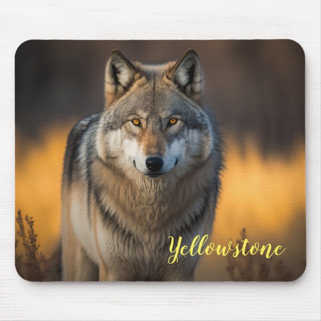 Mousepad Mouse Pad-Yellowstone Wolf (Frente)