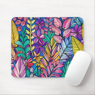Mousepad Mouse Padrão De Natureza Colorida Vibrante