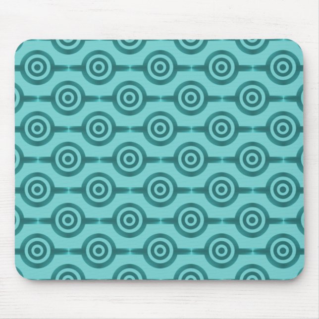 Mousepad Mouse-Pão-Mão dos Círculos de Tendência Teal (Frente)