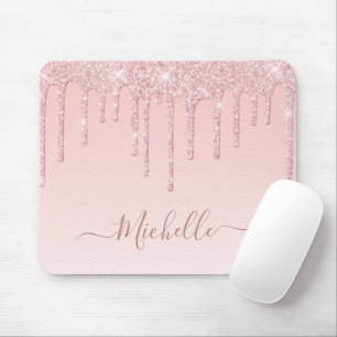 Mousepad mouse pd pink glitter