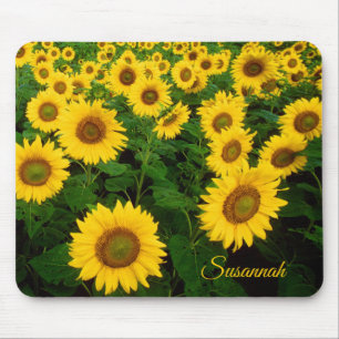 Mousepad Mouse personalizado com girassóis