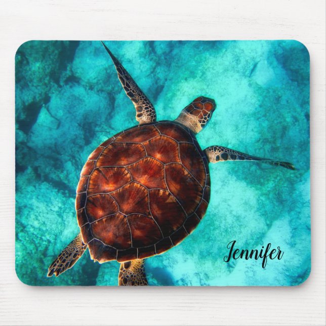 Mousepad Mouse Personalizado Design de Tartaruga Marítima (Frente)