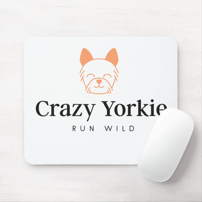 Mousepad Mouse Personalizado do Crazy Yorkie (Com mouse)