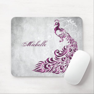 Mousepad Mouse Personalizado Magenta Peacock