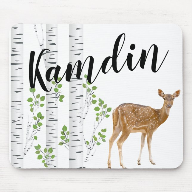 Mousepad Mouse Personalizado Pad Deer Doe Buck Forest (Frente)
