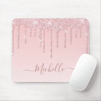 Mousepad mouse pink pink glitter drid