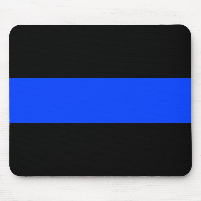 Mousepad Mouse Policial de Linha Azul Fino (Frente)
