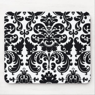 Mousepad Mouse preto branco elegante para computador chic p