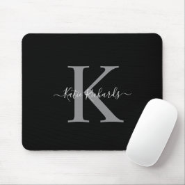 Mousepad Mouse preto e Cinza