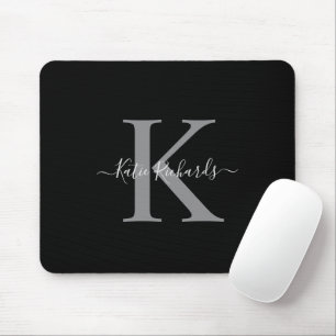 Mousepad Mouse preto e Cinza